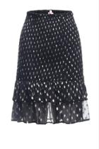  Black And Gold Ruffle Skirt
