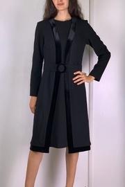 Velvet Knee Length Dress Mossaic 2414