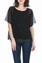  Short Sleeve Double Layer Blouse