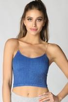  Ribbed Tiny-strap Crop
