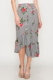 Floral Gingham Skirt