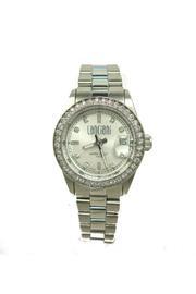  Silver Round Face Watch
