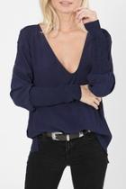  Navy V Top