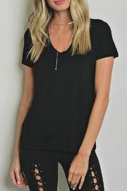  Distressed Black Tee