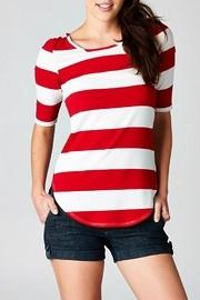  Polka Bow Striped Top