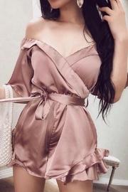  Mauve Off-shoulder Romper