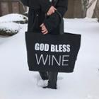  God Bless Wine Tote