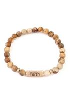  Faith Natural-stone Message-bracelet