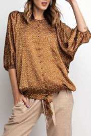  Polka-dot Satin Blouse