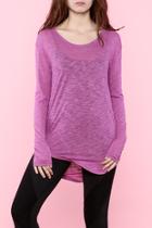  Purple Long Sleeve Sweater