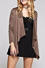  Suede Cardigan Jacket