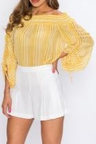 Yellow Striped Blouse