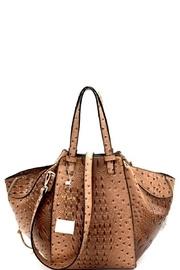  Faux Ostrich Satchel