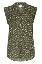  Leafy Print Top