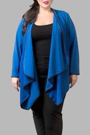  Draped Blue Blazer