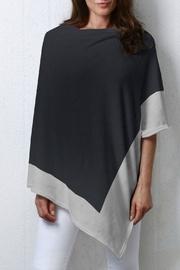  Black Grey Slub Poncho