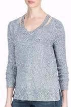  Grey Cutout Sweater