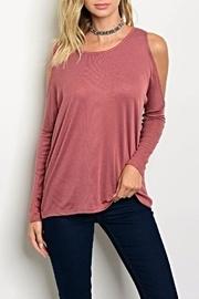  Rose Cold Shoulder Top
