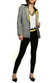  Hooded Blazer W Contrast Drawcord