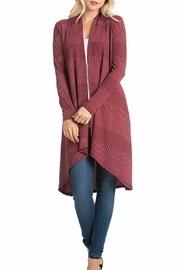  Long Ribbed Cardigan