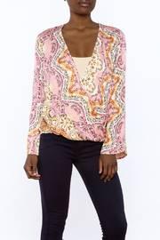  Pink Bell Sleeve Blouse