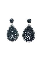  Black Swirl Drop-earrings