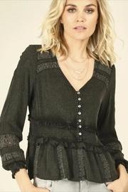  Washed Black Ruffle-top