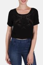  Embroidered Box Crop Top
