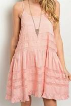  Pink Trapeze Dress