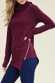  Zipper Knit Tunic