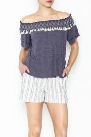  Smocked Tassle Top