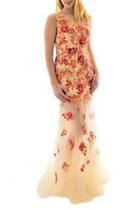  Floral Illusion Gown