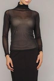  Black Sheer Turtleneck