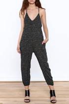  Black Printed Sleeveless Jumpsuit