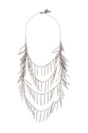  Gunmetal Fringe Necklace