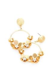  Gold Flower Hoops