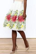  Embroidered Floral Skirt