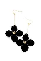  Black Flower Earrings
