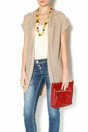  Golden/light Pink Vest Cardigan