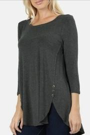  Criss-cross Grey Top
