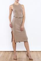  Tan Date Party Skirt Set