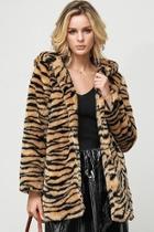  Faux Fur Tiger Jacket