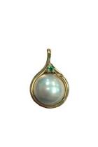  Pearl And Emerald Pendant