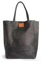  Midnight Black Leather Tote