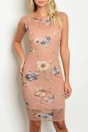  Nude Floral Dress