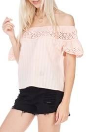  Eyelet Off Shoulder Top