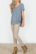  Silky Hem T-shirt