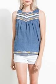  Embroidered Statement Top