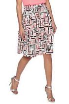  Printed Midi Skirt