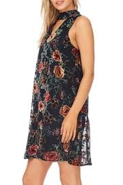  Black Floral Velvet Dress